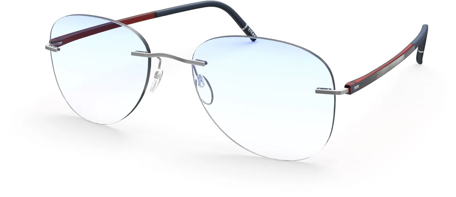 Silhouette The Wave Color Groove Demo Rimless 5567 Eyeglasses - view 96